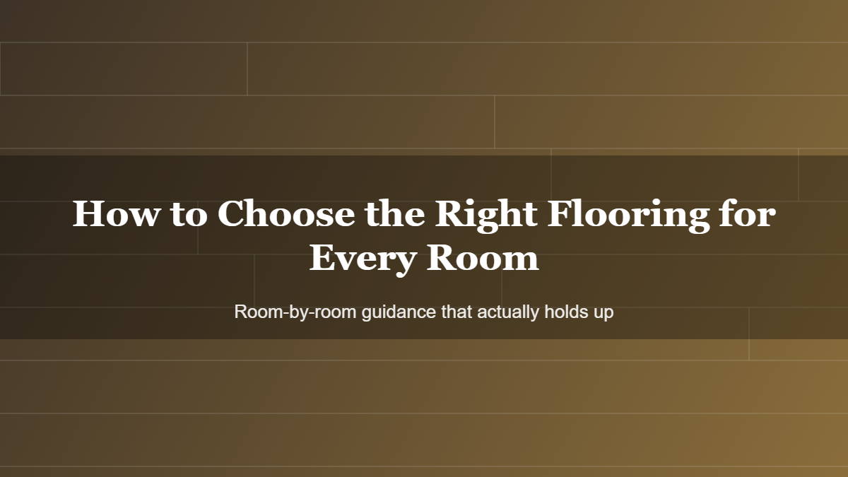 How to Choose the Right Flooring for Every Room